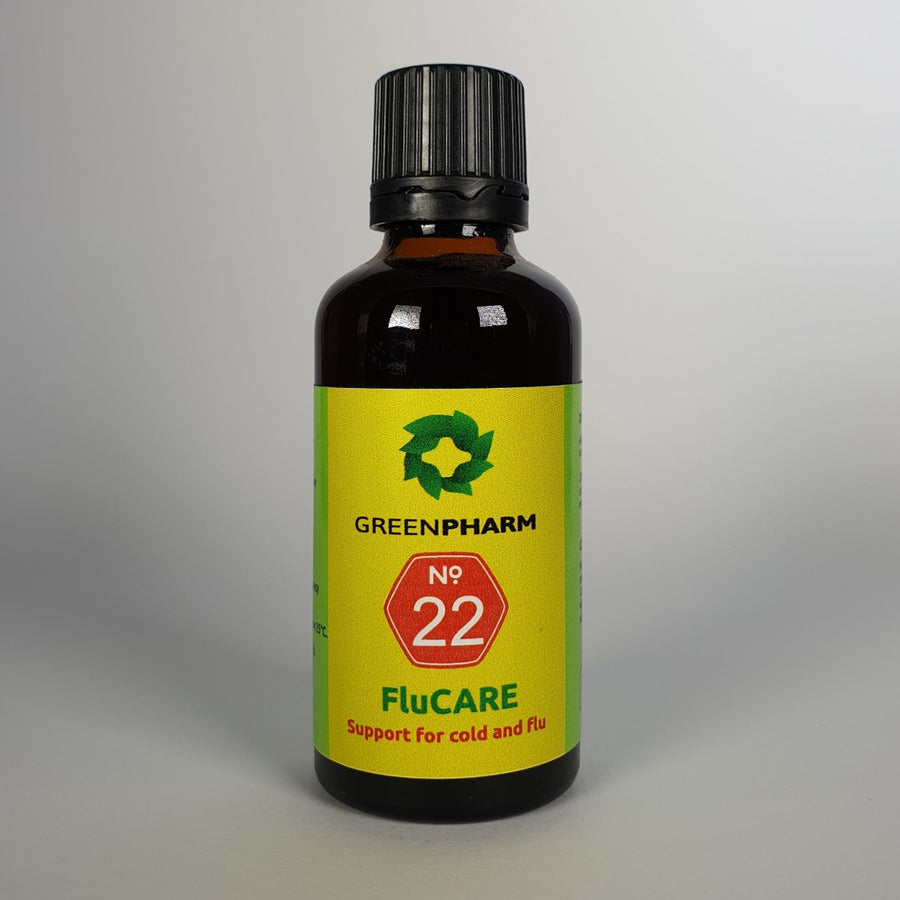 FluCARE bottle label