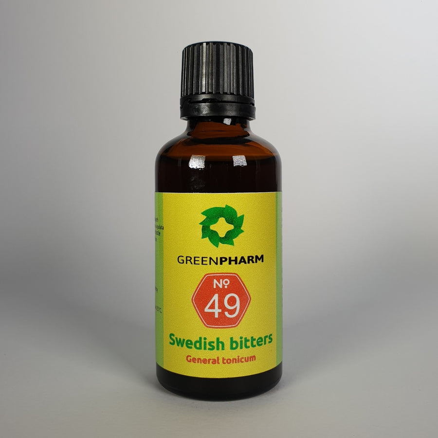 Swedish bitters bottle label