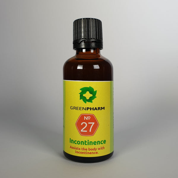 Incontinence bottle label