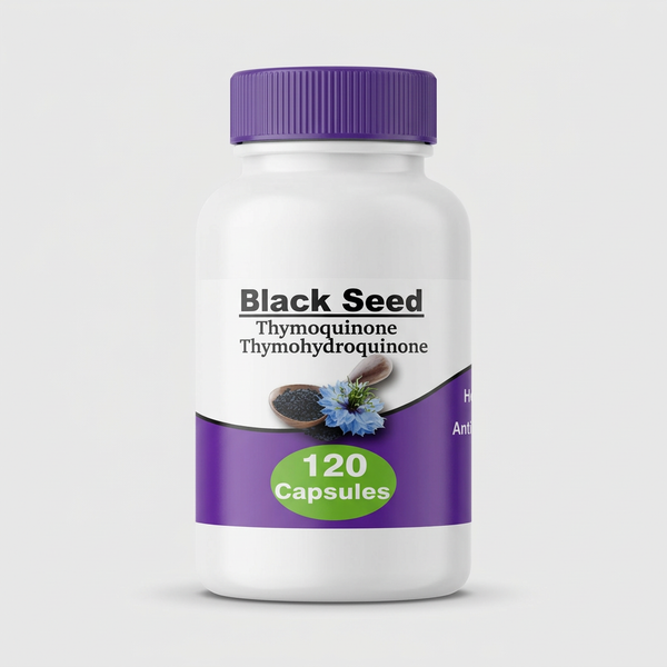 Black Seed product photo with centred square framing