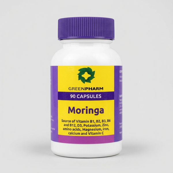 Moringa capsule product photo with centred square framing